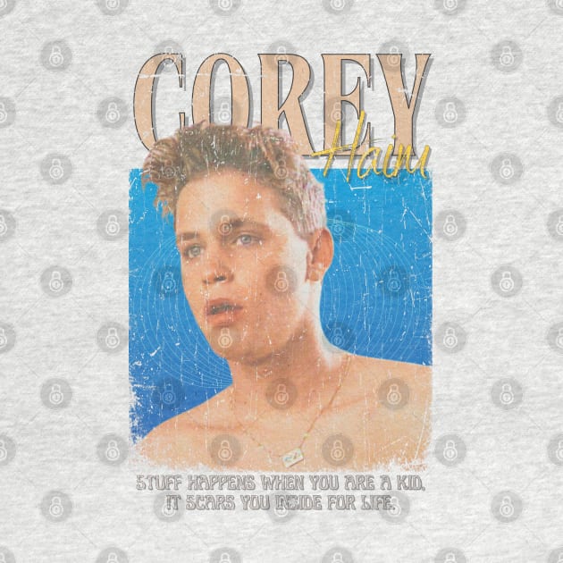 Corey Haim Vintage 1980 // Stuff happens when you are a kid, it scars you inside for life Original Fan Design Artwork by A Design for Life